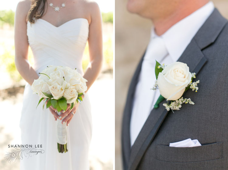 white roses wedding